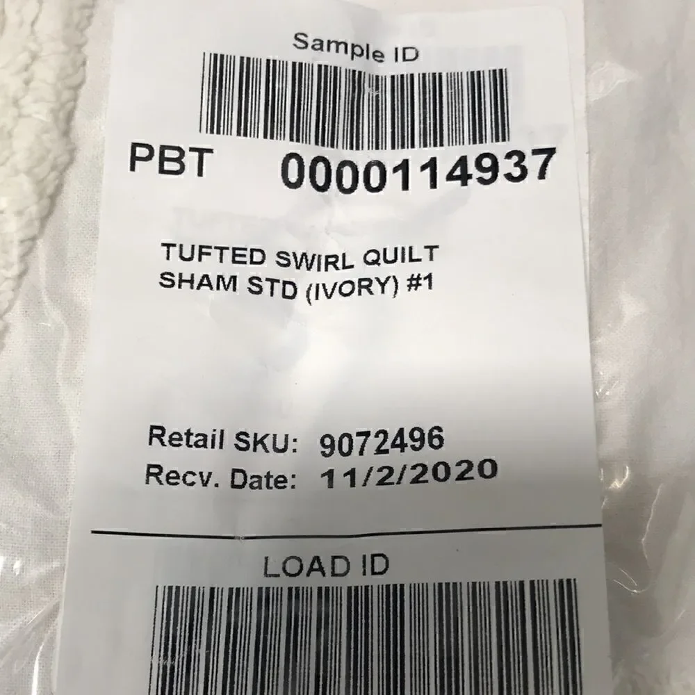 Pottery Barn Teen Tufted Swirl Quilt Sham